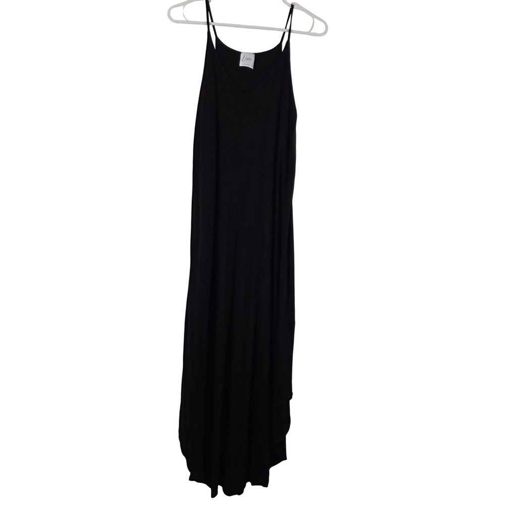 Livi By Olivia Rae Black Long Length Dress S Womens Stretchy Flowy‎ Pullover